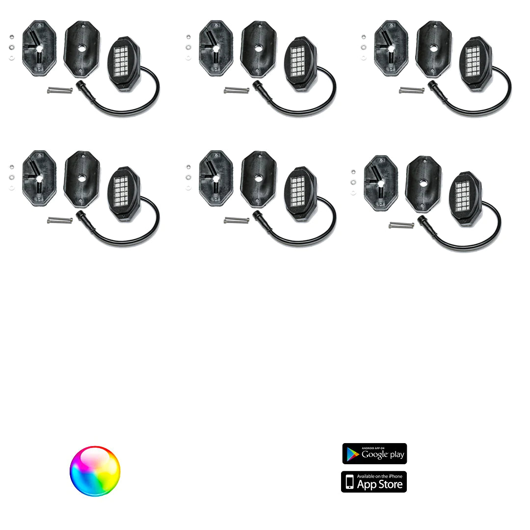 5150 Whips 187 Rock Lights With Control Harness